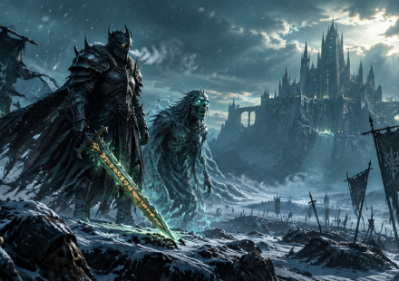 Cinematic poster art for the article: "Death Knight Leveling and PvE Guide for WoW Forever (2026)"